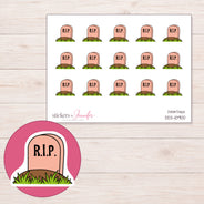 DDZ-10900 planner sticker sheet with enlarged sticker detail