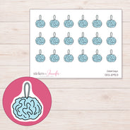 DDZ-10923 planner sticker sheet with enlarged sticker detail