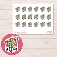 DDZ-10950 planner sticker sheet with enlarged sticker detail