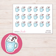 DDZ-10955 planner sticker sheet with enlarged sticker detail