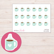 DDZ-10963 planner sticker sheet with enlarged sticker detail