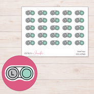 DDZ-10965 planner sticker sheet with enlarged sticker detail