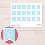 DDZ-10976 planner sticker sheet with enlarged sticker detail
