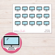 DDZ-10978 planner sticker sheet with enlarged sticker detail