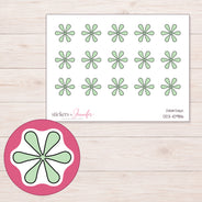 DDZ-10986 planner sticker sheet with enlarged sticker detail
