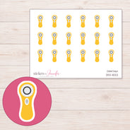 DDZ-11022 planner sticker sheet with enlarged sticker detail