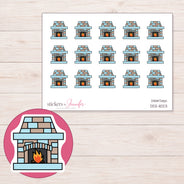 DDZ-11023 planner sticker sheet with enlarged sticker detail