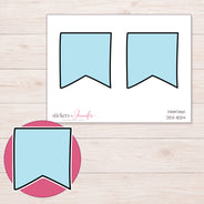 DDZ-11024 planner sticker sheet with enlarged sticker detail