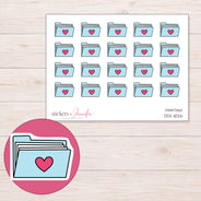 DDZ-11026 planner sticker sheet with enlarged sticker detail