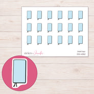 DDZ-11050 planner sticker sheet with enlarged sticker detail