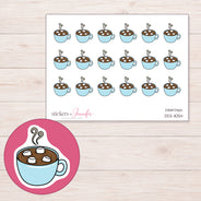 DDZ-11054 planner sticker sheet with enlarged sticker detail