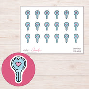 DDZ-11058 planner sticker sheet with enlarged sticker detail