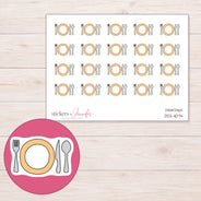 DDZ-11074 planner sticker sheet with enlarged sticker detail