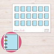 DDZ-11077 planner sticker sheet with enlarged sticker detail