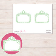DDZ-11082 planner sticker sheet with enlarged sticker detail