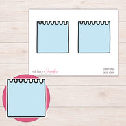 DDZ-11085 planner sticker sheet with enlarged sticker detail