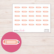 DDZ-11095 planner sticker sheet with enlarged sticker detail