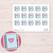 DDZ-11105 planner sticker sheet with enlarged sticker detail