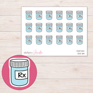 DDZ-11114 planner sticker sheet with enlarged sticker detail