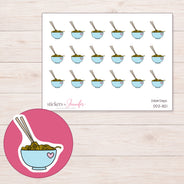 DDZ-11121 planner sticker sheet with enlarged sticker detail