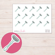 DDZ-11122 planner sticker sheet with enlarged sticker detail
