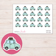 DDZ-11126 planner sticker sheet with enlarged sticker detail