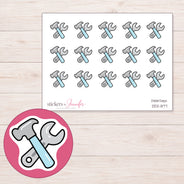 DDZ-11177 planner sticker sheet with enlarged sticker detail