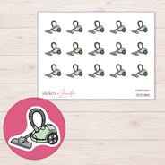 DDZ-11185 planner sticker sheet with enlarged sticker detail