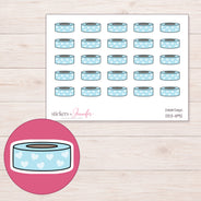 DDZ-11192 planner sticker sheet with enlarged sticker detail