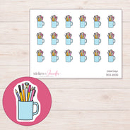 DDZ-11205 planner sticker sheet with enlarged sticker detail