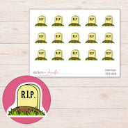 DDZ-11213 planner sticker sheet with enlarged sticker detail