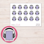 DDZ-11222 planner sticker sheet with enlarged sticker detail
