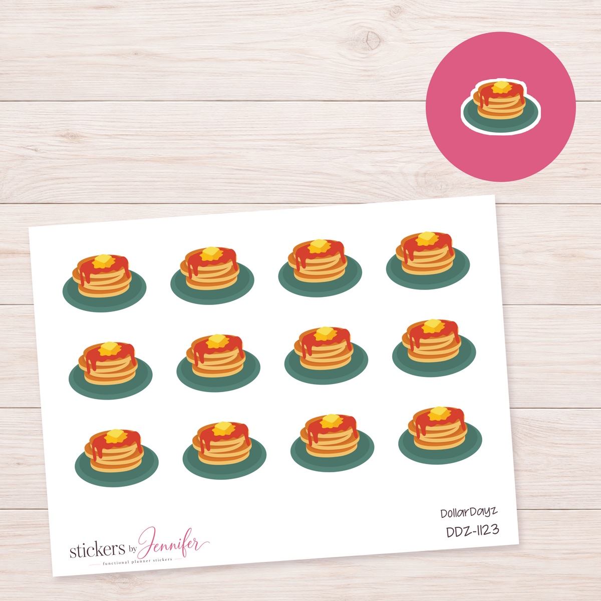 Pancake Stack Planner Stickers | DDZ-1123