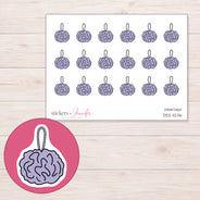 DDZ-11236 planner sticker sheet with enlarged sticker detail