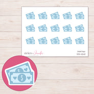 DDZ-11240 planner sticker sheet with enlarged sticker detail