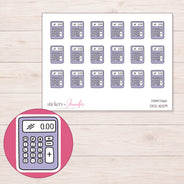 DDZ-11259 planner sticker sheet with enlarged sticker detail