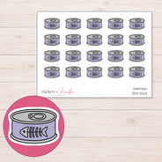 DDZ-11263 planner sticker sheet with enlarged sticker detail