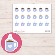 DDZ-11275 planner sticker sheet with enlarged sticker detail