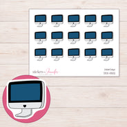 DDZ-11302 planner sticker sheet with enlarged sticker detail