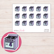 DDZ-11329 planner sticker sheet with enlarged sticker detail