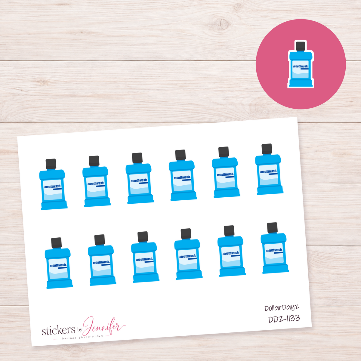 Mouthwash Bottle Planner Stickers | DDZ-1133
