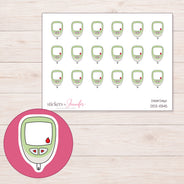 DDZ-11345 planner sticker sheet with enlarged sticker detail