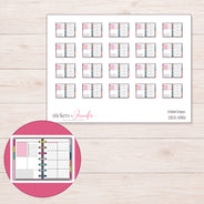 DDZ-11351 planner sticker sheet with enlarged sticker detail