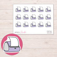 DDZ-11371 planner sticker sheet with enlarged sticker detail