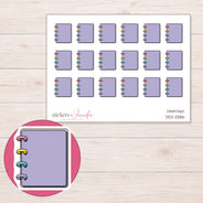 DDZ-11386 planner sticker sheet with enlarged sticker detail