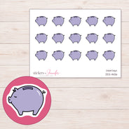 DDZ-11406 planner sticker sheet with enlarged sticker detail
