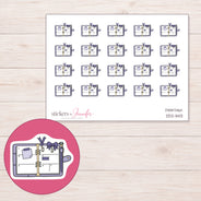 DDZ-11413 planner sticker sheet with enlarged sticker detail