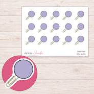 DDZ-11420 planner sticker sheet with enlarged sticker detail