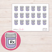 DDZ-11423 planner sticker sheet with enlarged sticker detail
