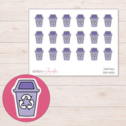 DDZ-11433 planner sticker sheet with enlarged sticker detail